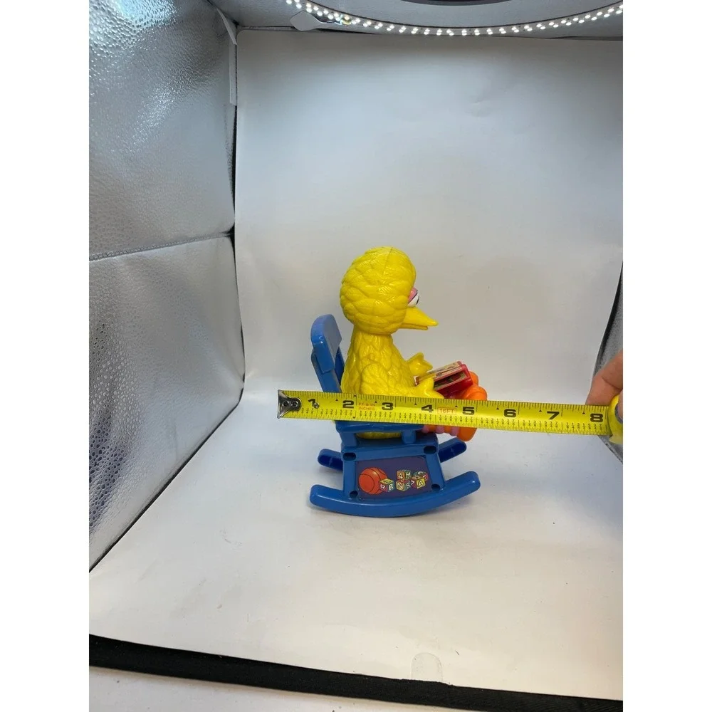 Vintage IUCO Big‎ Bird Musical Wind Up Toy Rocking Chair Muppets Sesame Street